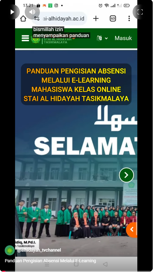 Panduan Pengisian Absensi di E-Learning